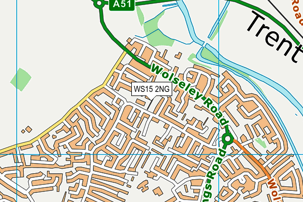 WS15 2NG map - OS VectorMap District (Ordnance Survey)