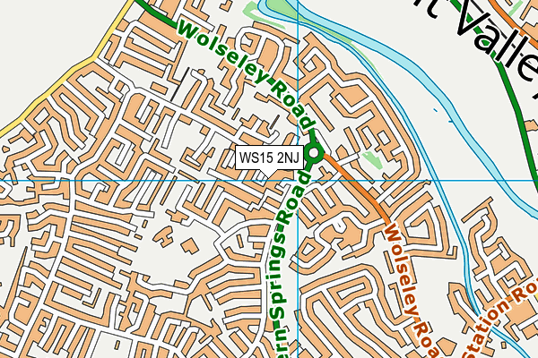 WS15 2NJ map - OS VectorMap District (Ordnance Survey)