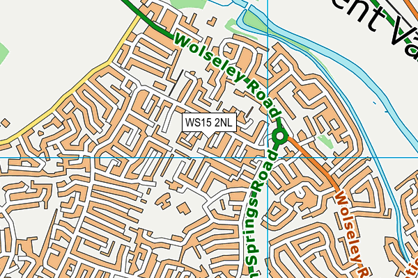 WS15 2NL map - OS VectorMap District (Ordnance Survey)