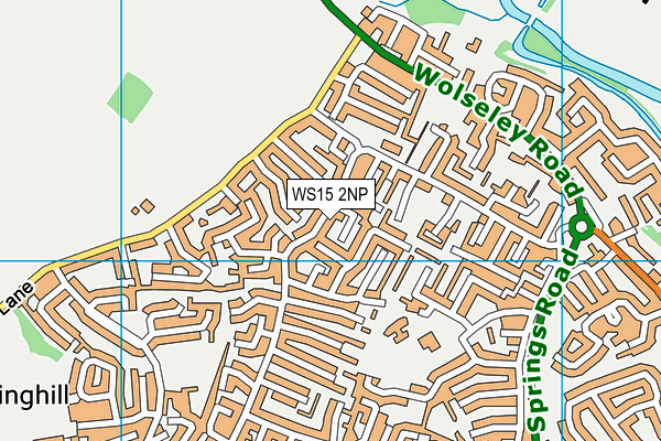 WS15 2NP map - OS VectorMap District (Ordnance Survey)