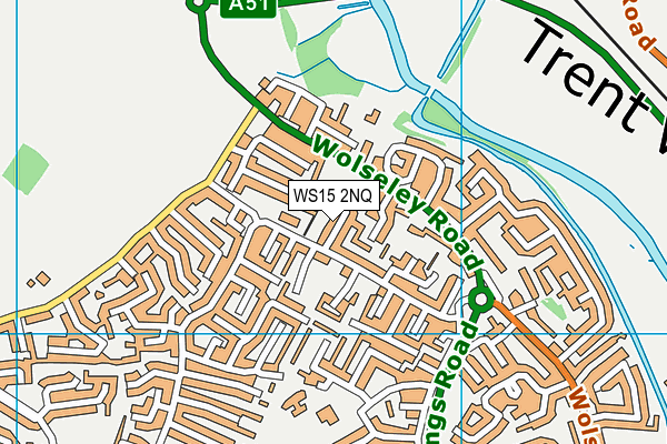 WS15 2NQ map - OS VectorMap District (Ordnance Survey)