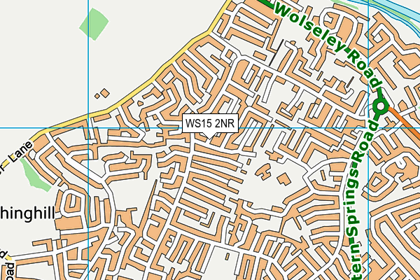 WS15 2NR map - OS VectorMap District (Ordnance Survey)