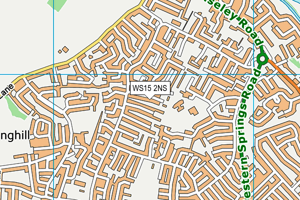 WS15 2NS map - OS VectorMap District (Ordnance Survey)