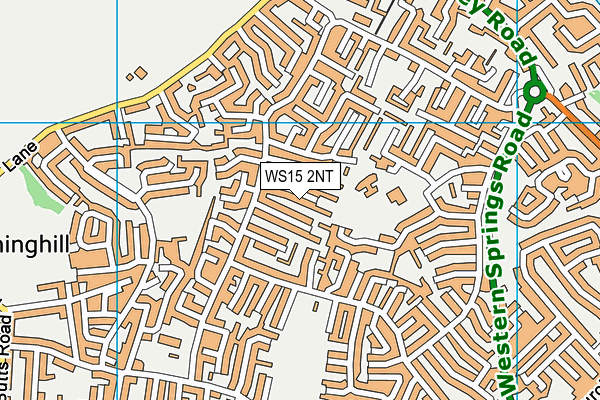 WS15 2NT map - OS VectorMap District (Ordnance Survey)