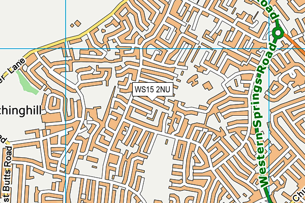 WS15 2NU map - OS VectorMap District (Ordnance Survey)