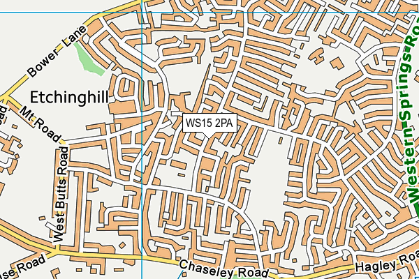 The John Bamford Primary School map (WS15 2PA) - OS VectorMap District (Ordnance Survey)