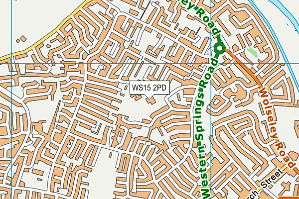 WS15 2PD map - OS VectorMap District (Ordnance Survey)