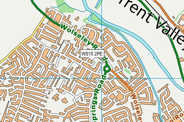 WS15 2PE map - OS VectorMap District (Ordnance Survey)