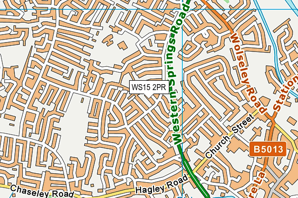 WS15 2PR map - OS VectorMap District (Ordnance Survey)