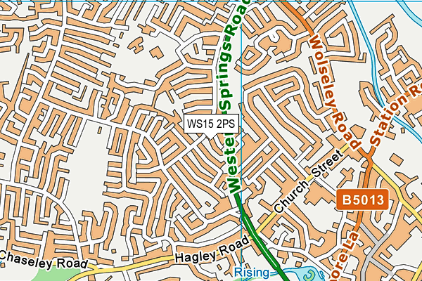WS15 2PS map - OS VectorMap District (Ordnance Survey)