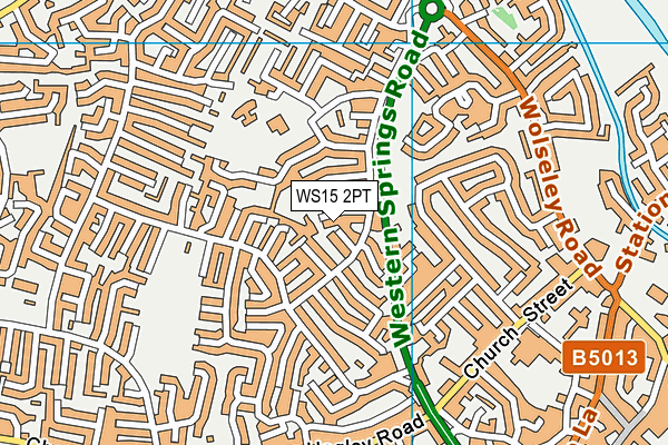 WS15 2PT map - OS VectorMap District (Ordnance Survey)
