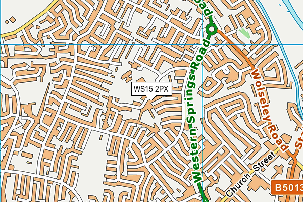 WS15 2PX map - OS VectorMap District (Ordnance Survey)