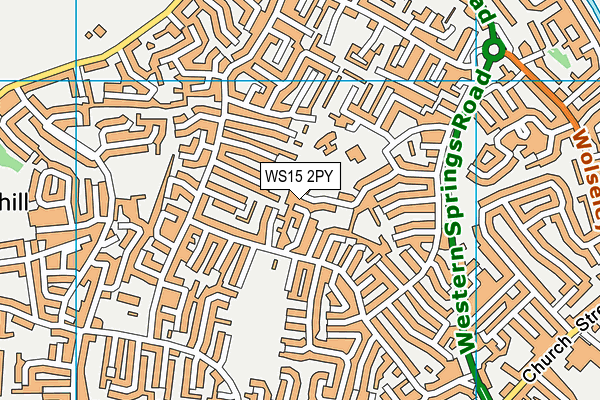 WS15 2PY map - OS VectorMap District (Ordnance Survey)