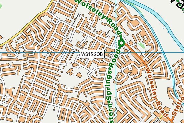 WS15 2QB map - OS VectorMap District (Ordnance Survey)