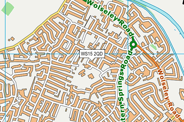 WS15 2QD map - OS VectorMap District (Ordnance Survey)