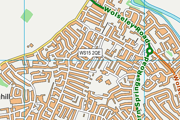 WS15 2QE map - OS VectorMap District (Ordnance Survey)