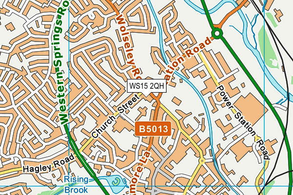 WS15 2QH map - OS VectorMap District (Ordnance Survey)
