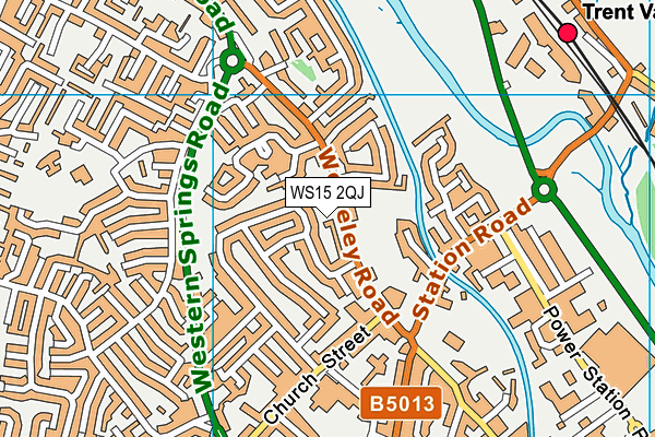 WS15 2QJ map - OS VectorMap District (Ordnance Survey)