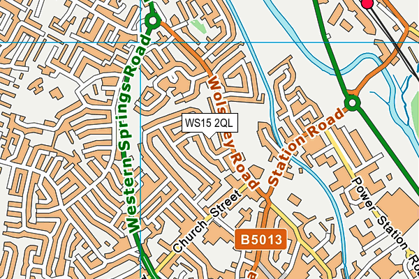 WS15 2QL map - OS VectorMap District (Ordnance Survey)