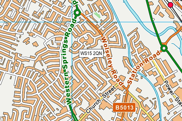 WS15 2QN map - OS VectorMap District (Ordnance Survey)