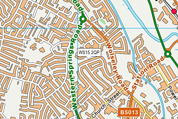 WS15 2QP map - OS VectorMap District (Ordnance Survey)