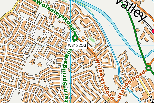 WS15 2QS map - OS VectorMap District (Ordnance Survey)