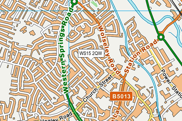 WS15 2QW map - OS VectorMap District (Ordnance Survey)