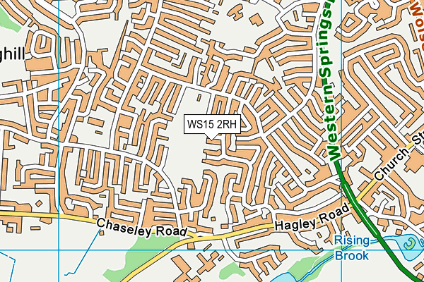 WS15 2RH map - OS VectorMap District (Ordnance Survey)