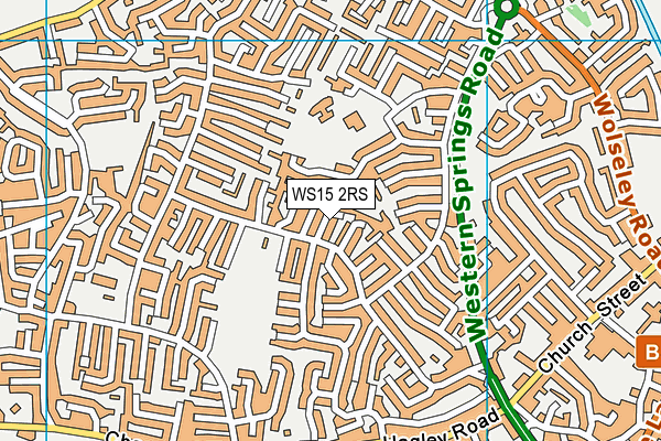 WS15 2RS map - OS VectorMap District (Ordnance Survey)