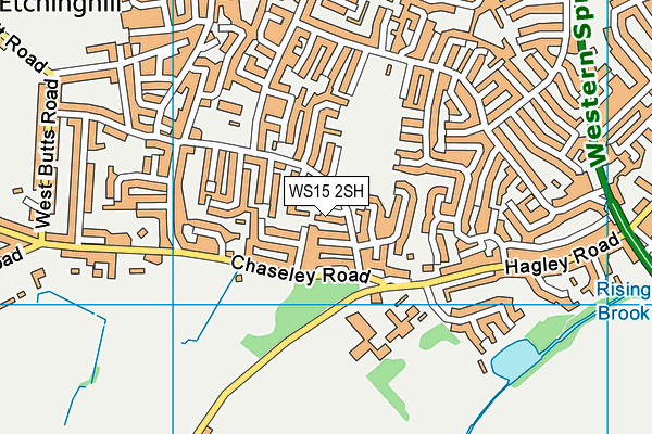 WS15 2SH map - OS VectorMap District (Ordnance Survey)