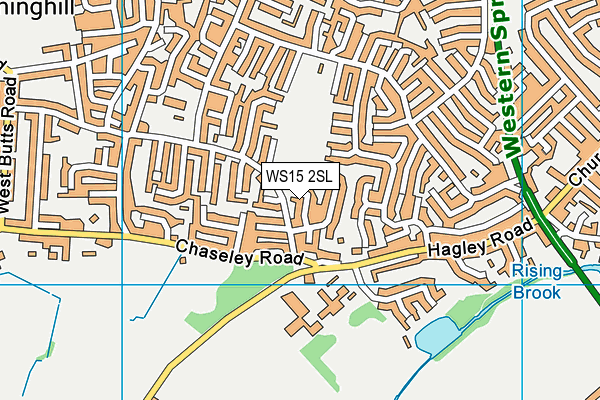 WS15 2SL map - OS VectorMap District (Ordnance Survey)