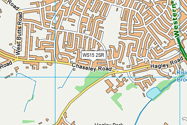 WS15 2SR map - OS VectorMap District (Ordnance Survey)