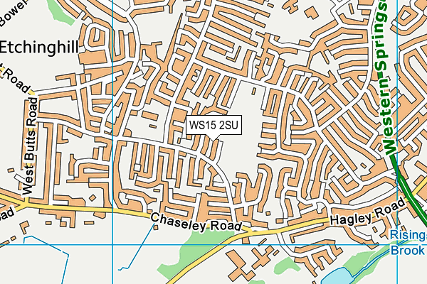 WS15 2SU map - OS VectorMap District (Ordnance Survey)