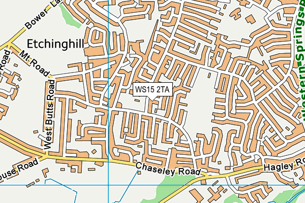 WS15 2TA map - OS VectorMap District (Ordnance Survey)