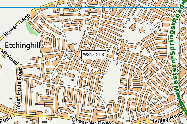 WS15 2TB map - OS VectorMap District (Ordnance Survey)