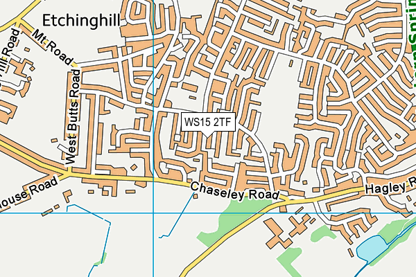 WS15 2TF map - OS VectorMap District (Ordnance Survey)