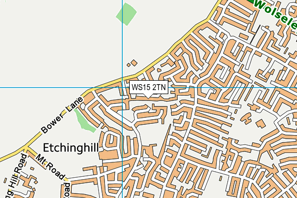 WS15 2TN map - OS VectorMap District (Ordnance Survey)