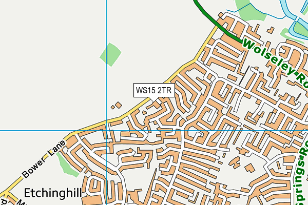 WS15 2TR map - OS VectorMap District (Ordnance Survey)