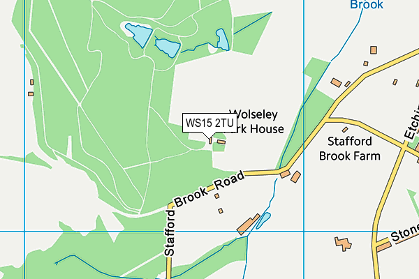WS15 2TU map - OS VectorMap District (Ordnance Survey)
