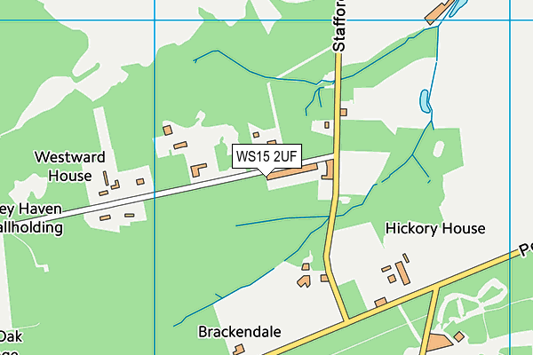 WS15 2UF map - OS VectorMap District (Ordnance Survey)