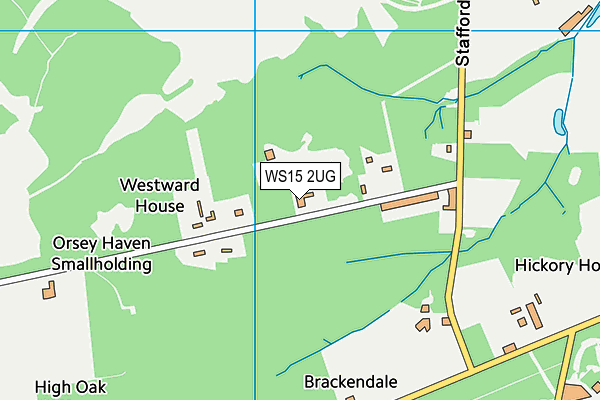 WS15 2UG map - OS VectorMap District (Ordnance Survey)