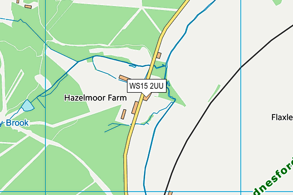 WS15 2UU map - OS VectorMap District (Ordnance Survey)