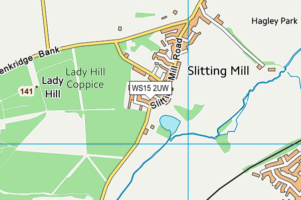 WS15 2UW map - OS VectorMap District (Ordnance Survey)