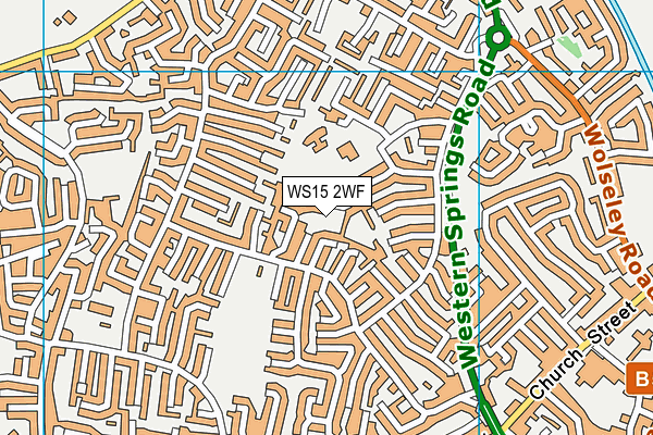WS15 2WF map - OS VectorMap District (Ordnance Survey)
