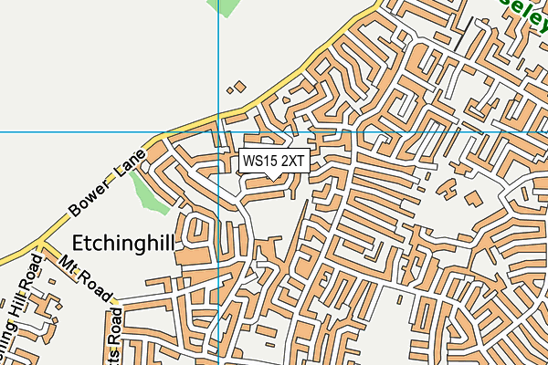 WS15 2XT map - OS VectorMap District (Ordnance Survey)