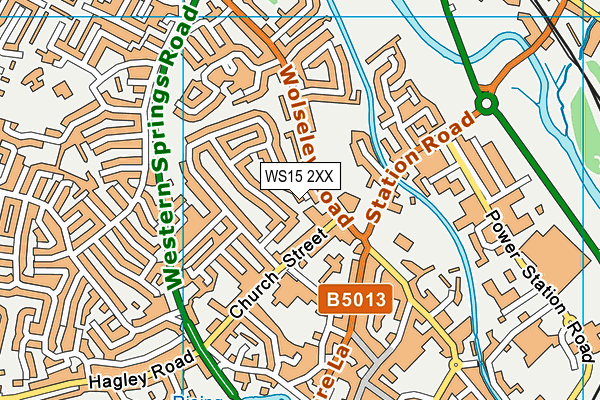 WS15 2XX map - OS VectorMap District (Ordnance Survey)