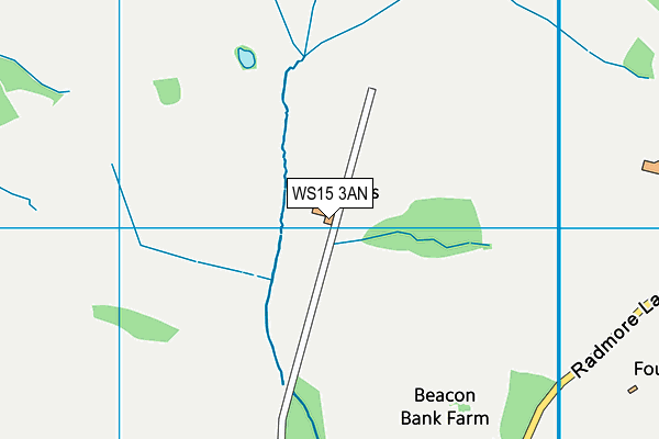 WS15 3AN map - OS VectorMap District (Ordnance Survey)