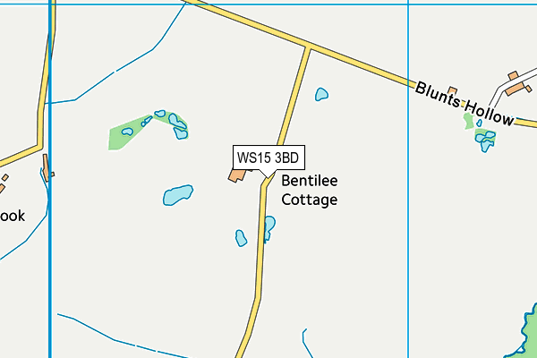 WS15 3BD map - OS VectorMap District (Ordnance Survey)