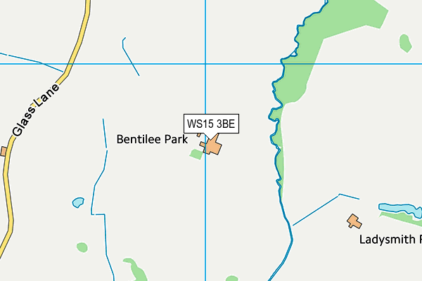 WS15 3BE map - OS VectorMap District (Ordnance Survey)