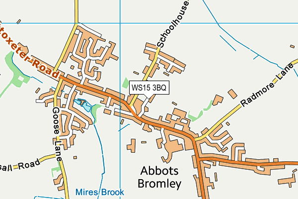 WS15 3BQ map - OS VectorMap District (Ordnance Survey)